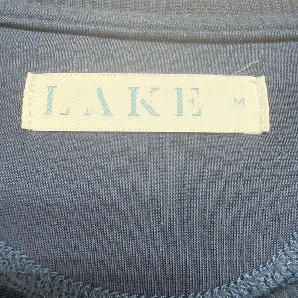 Lake Pajama Set Navy Blue Modal Loungewear Long Sleeve Top Pants Women M - Picture 3 of 15